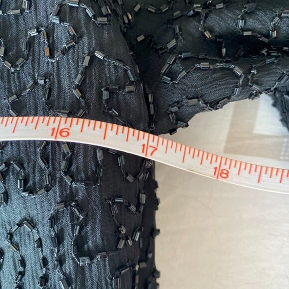 Vintage 80s Stenay 100% Silk Black Beaded Evening Opera Jacket - Picture 12 of 13